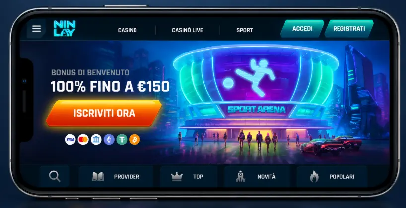 Ninlay Casino App visualizzata su uno smartphone